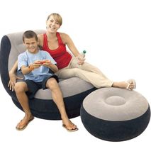SHARE THIS PRODUCT   Intex Inflatable Seat With Footrest + Manual Pump- GREY